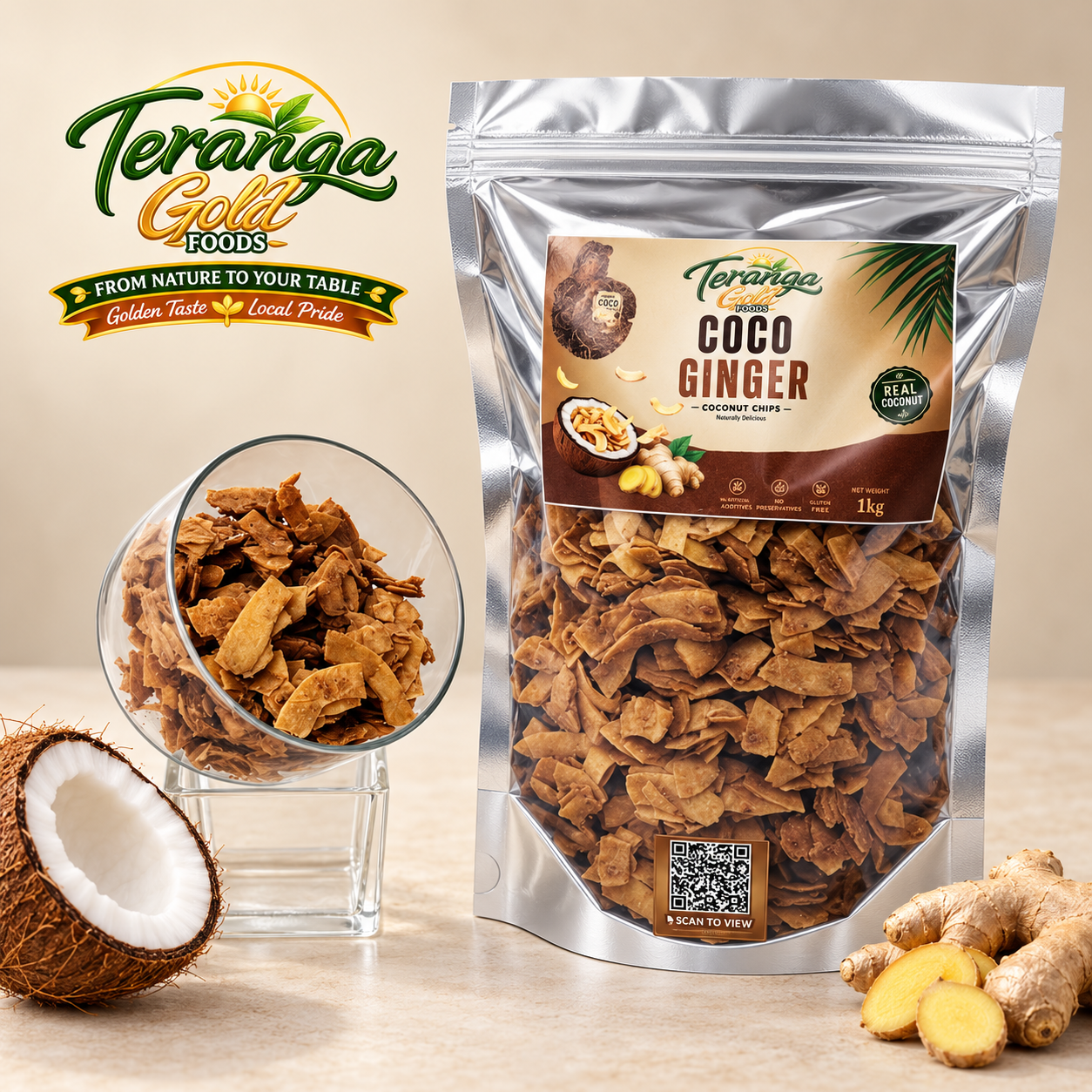Coco Ginger Chips – 1 kg