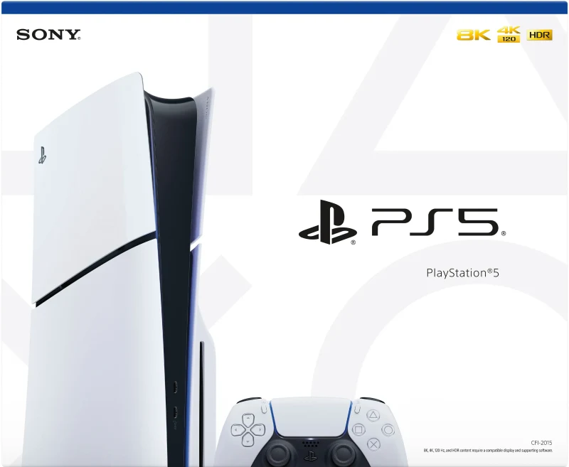 Sony PlayStation 5 Slim - 1TB SSD, White - Includes DualSense 