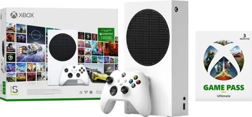 Microsoft - Xbox Series S 512GB All-Digital Starter Bundle Console with Xbox Game Pass (Disc-Free Gaming) - White