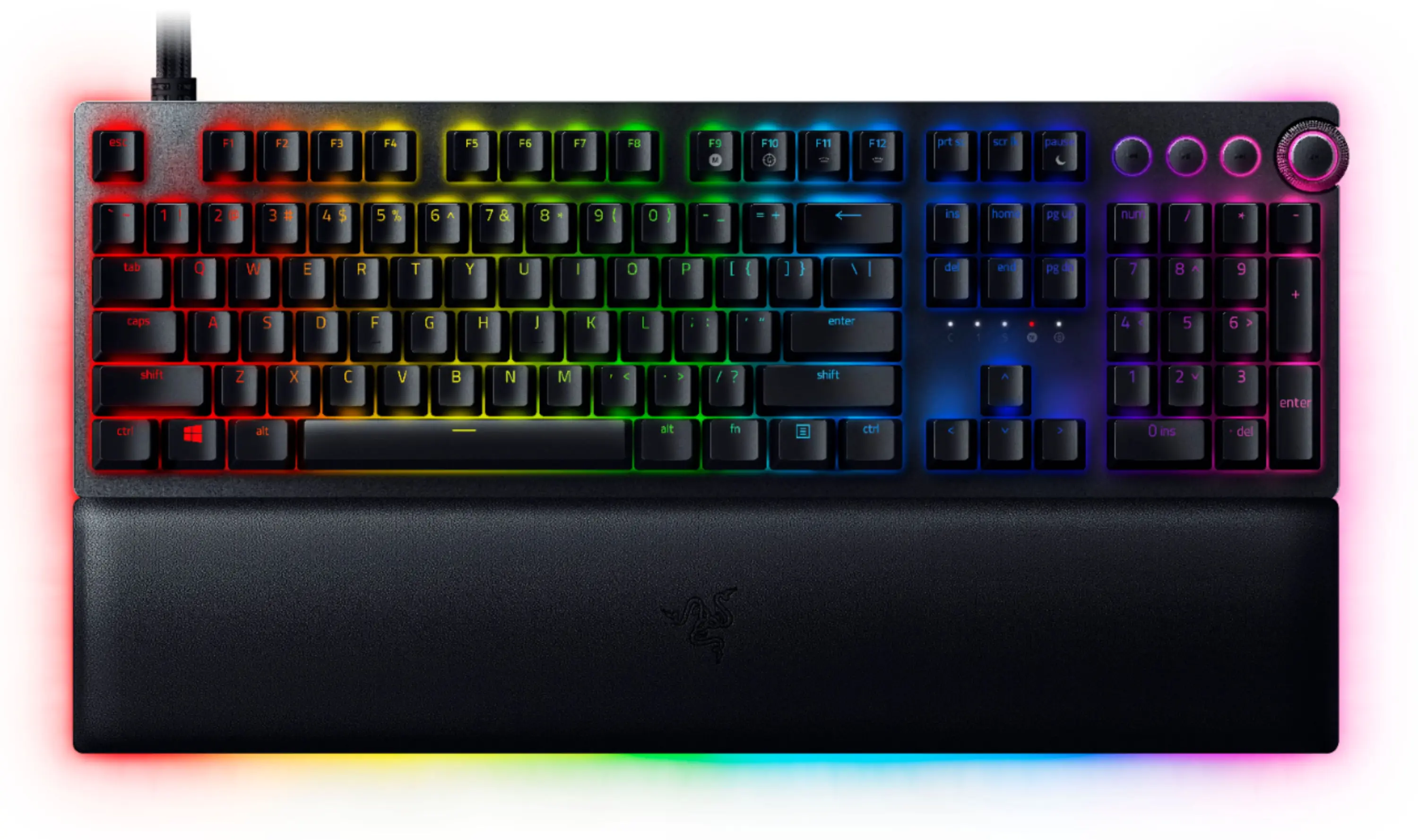 Razer - Huntsman V2 Analog Full Size Wired Opto-Mechanical Gaming Keyboard with Chroma RGB Backlighting, Black