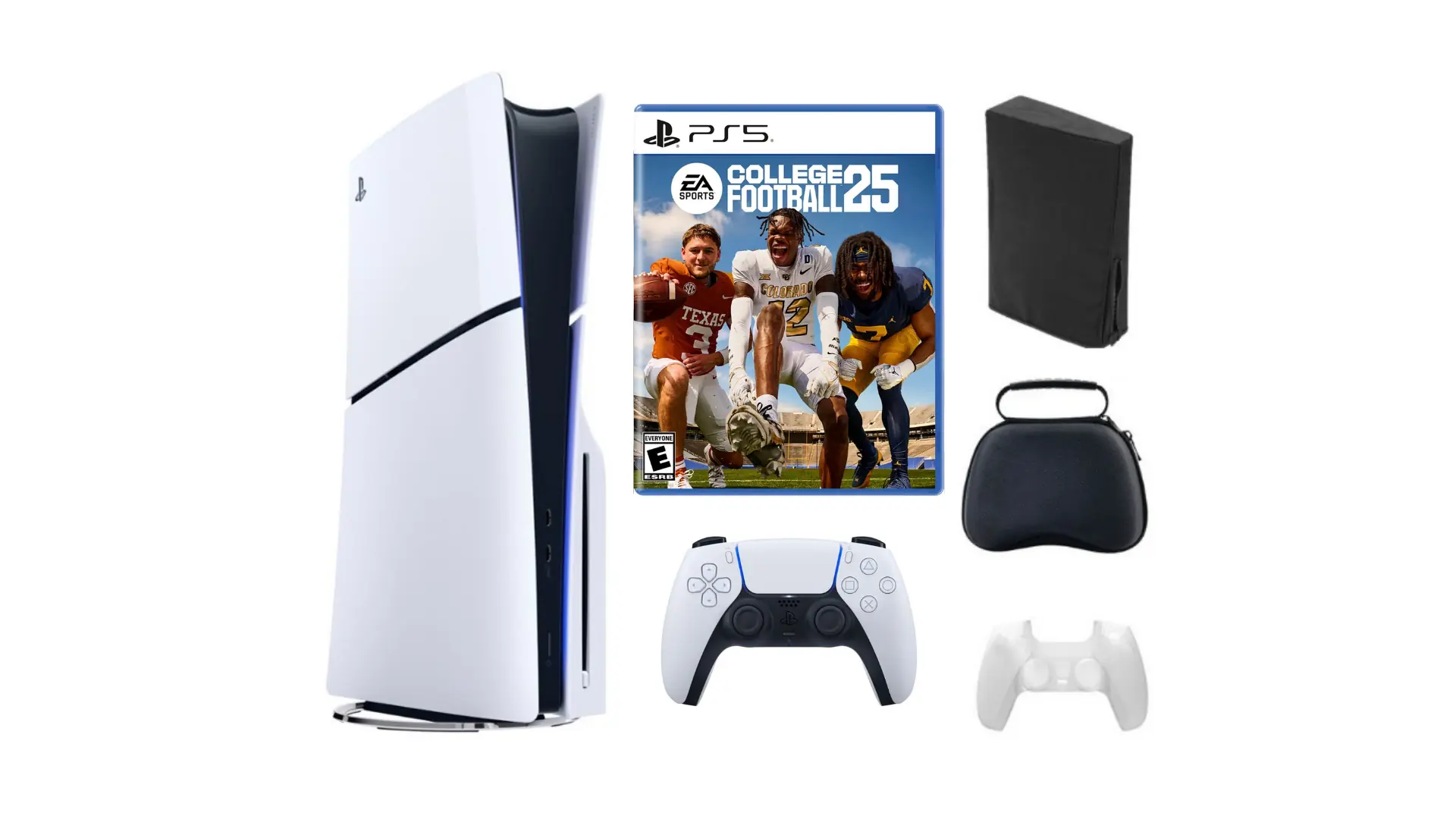 Playstation 5 Slim + College Football 25 Bundle with Accessories