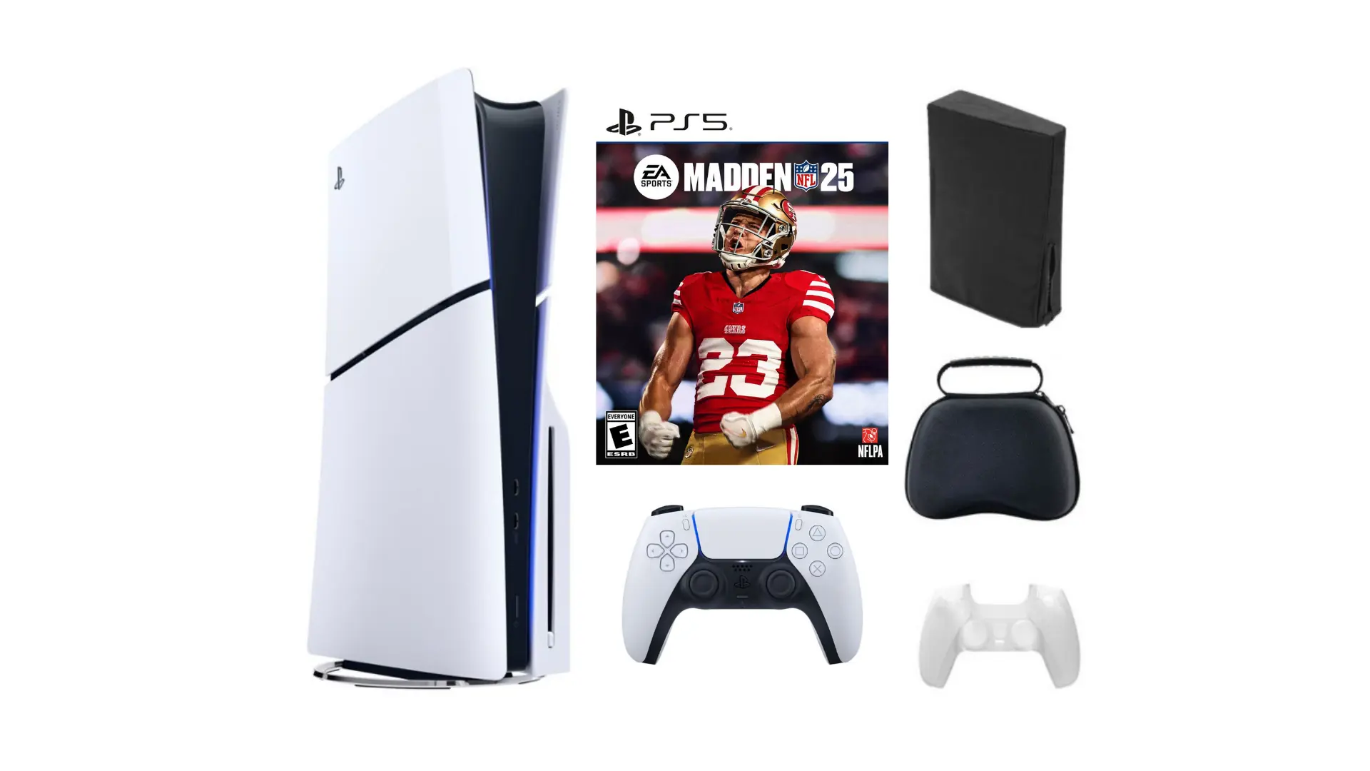 Playstation 5 Slim + Madden NFL 25 Bundle with Accessories