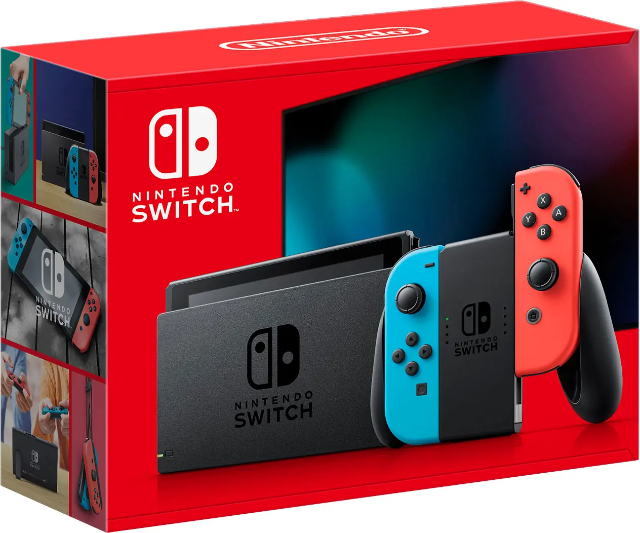 Nintendo Switch Gaming Console With Neon Blue Joy-Con Controllers