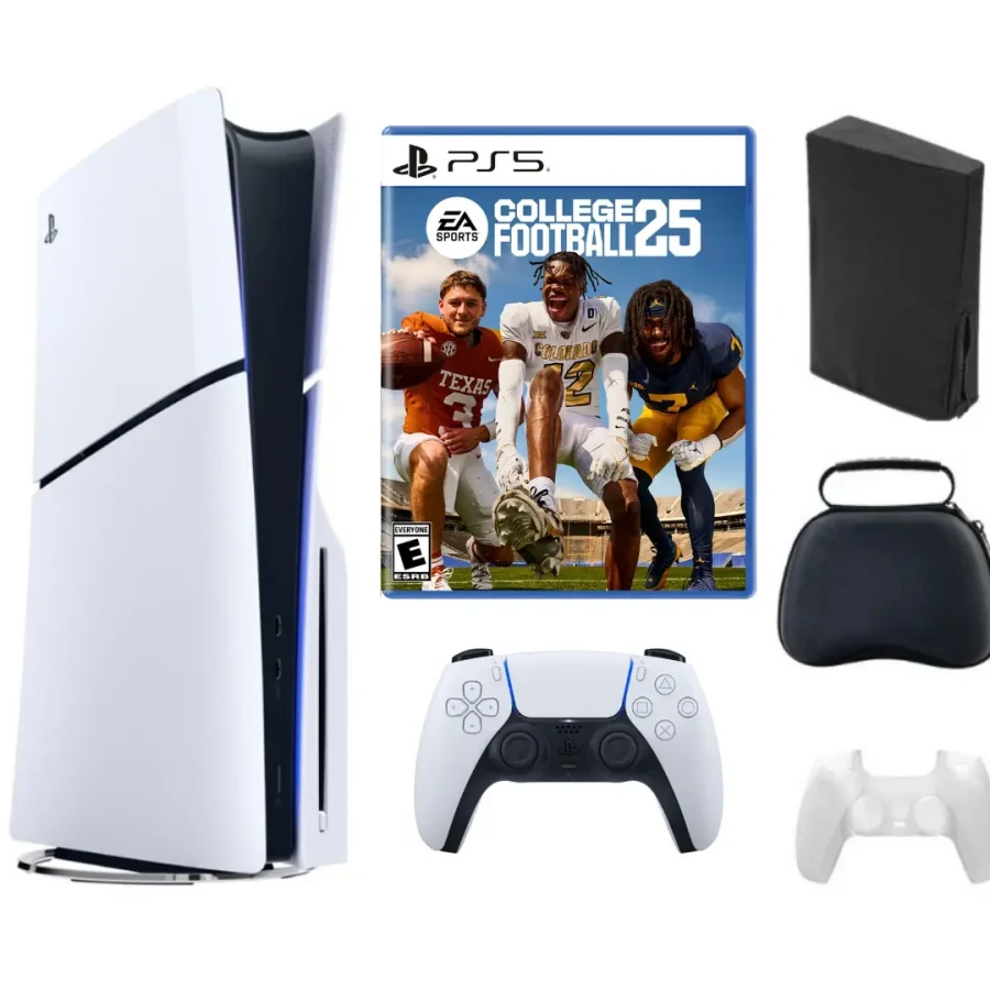 Playstation 5 Slim + College Football 25 Bundle with Accessories