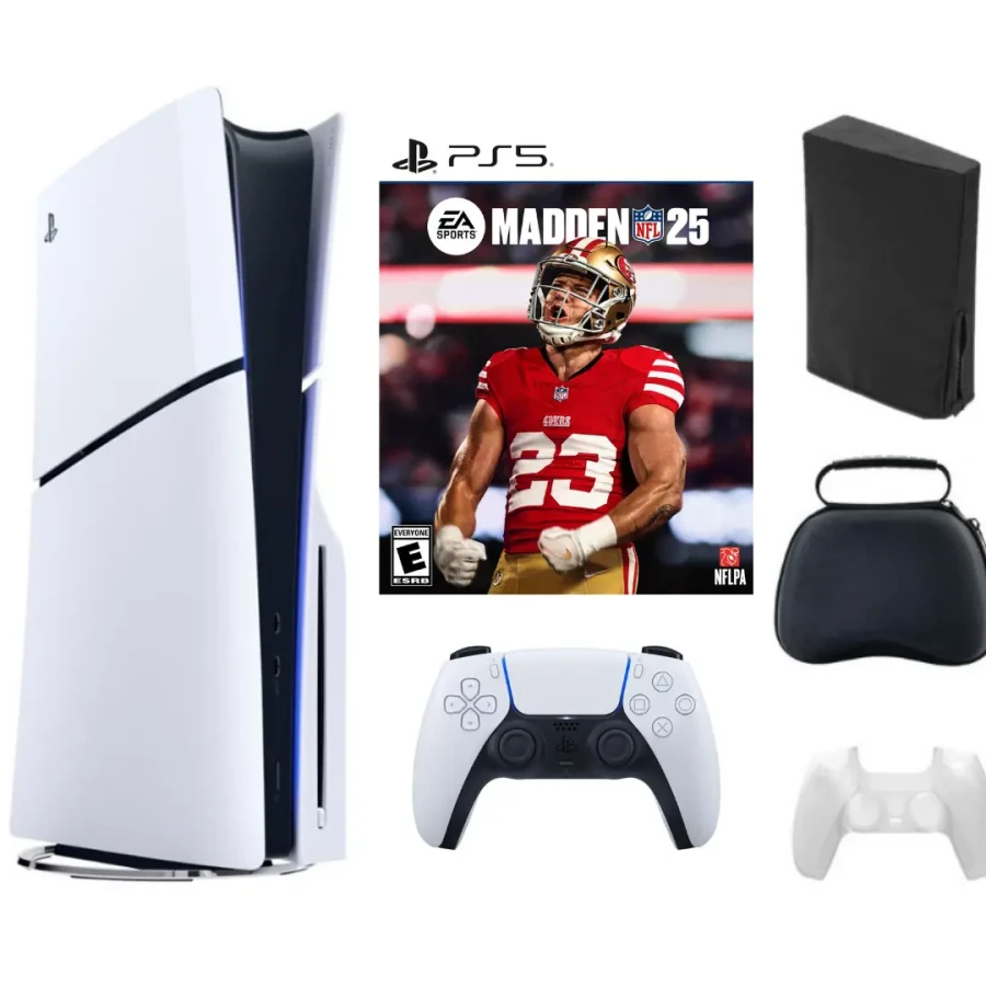 Playstation 5 Slim + Madden NFL 25 Bundle with Accessories