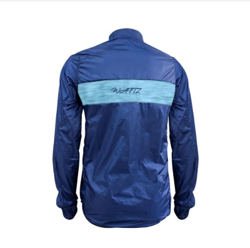 Wattz Ladies Grey Navy Amplify Rain Jacket