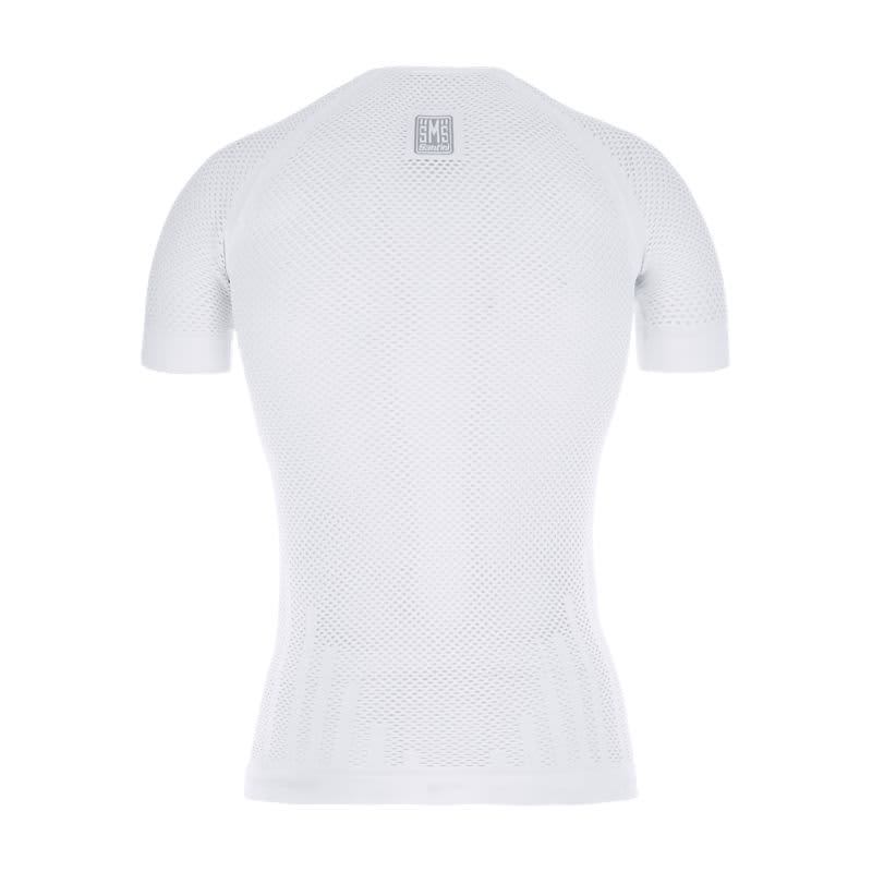 Santini Men's White Mesh Short Sleeves Base Layer