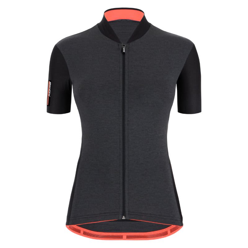 Santini Ladies Black Colore Short Sleeve Jersey