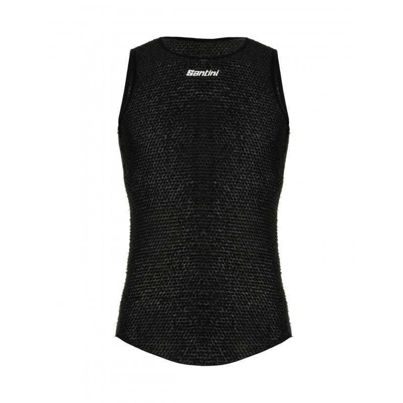 Santini Ladies Black Short Sleeve Alpha Base Layer Jersey | Flook