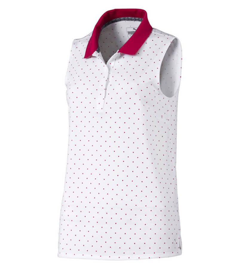 Puma Ladies POLKA DOT Sleeveless Golf Polo