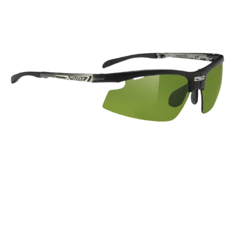 Rudy Project Matte Black and Impax Green Synform Sport Sunglasses