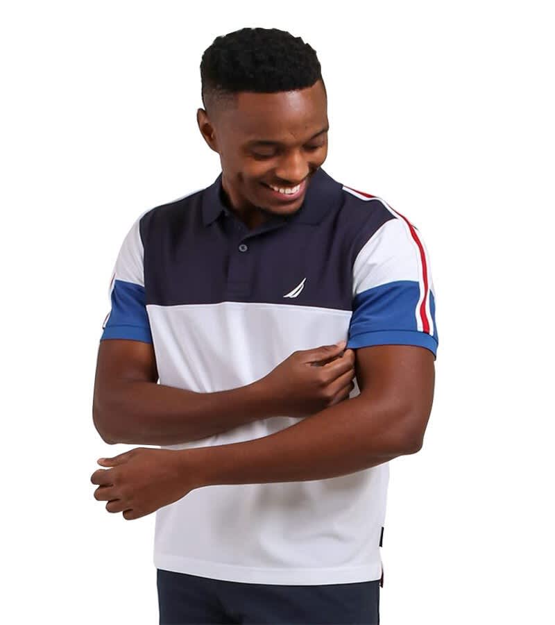 Men's NAVTECH Striped Polo 