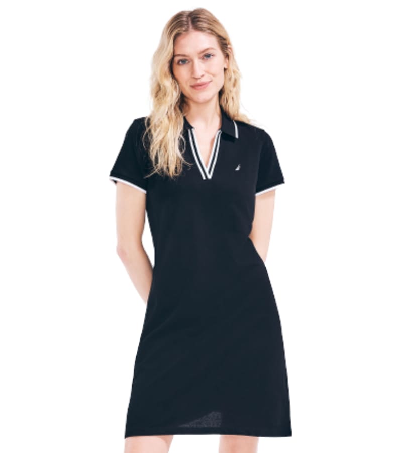 Ladies SPLIT-NECK Polo Dress | Flook