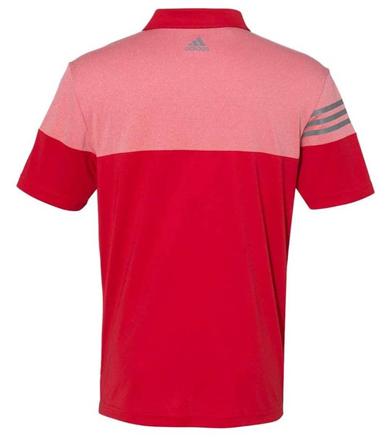 Men's A213 HEATHERED 3-Stripes ColourBlock Polo