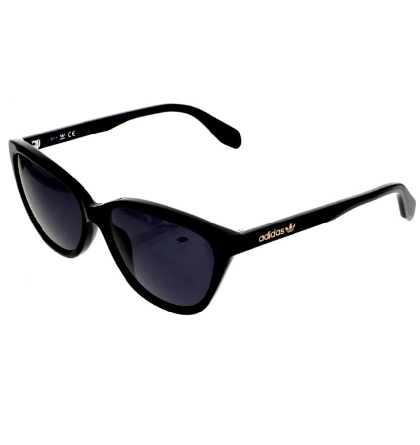 Ladies Original Cat-Eye Shape Sunglasses (Shiny Black Frame, Smoke Lens)