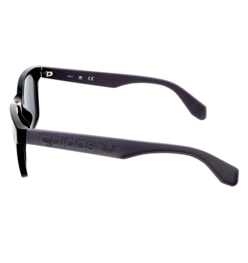 Unisex Original Square Shape Sunglasses (Black/Grey Frame, Smoke Lens)