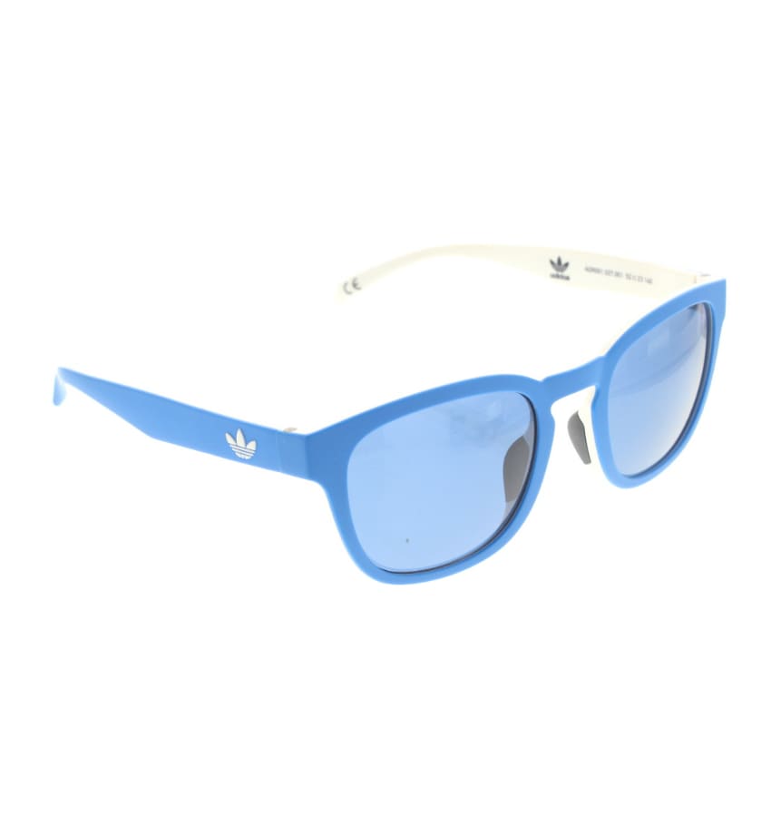 adidas Unisex Wayfere Shape Sunglasses (Sky Led/White Frame, Full Blue Lens)