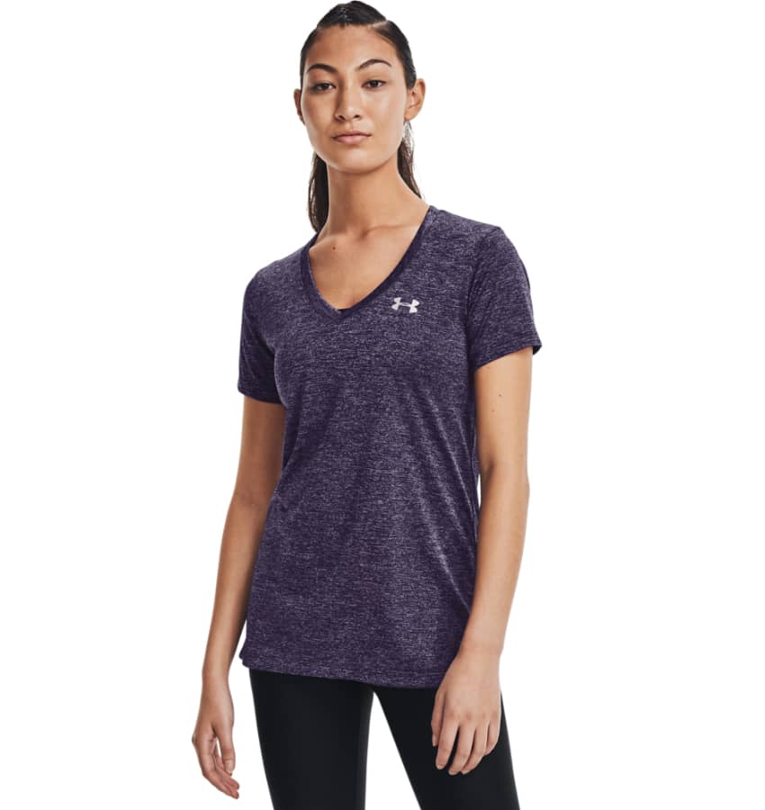 Ladies Tech Twist V-Neck Short Sleeve T-Shirt | Flook