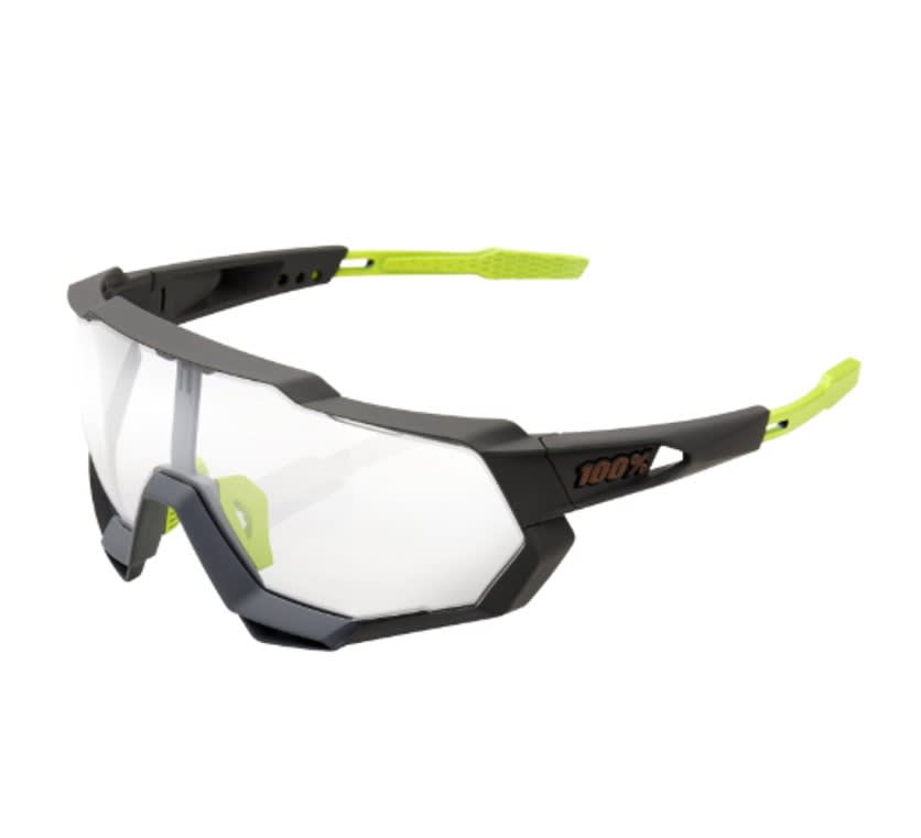 100% Speedtrap Cool Grey Photochromic Lens Sunglasses