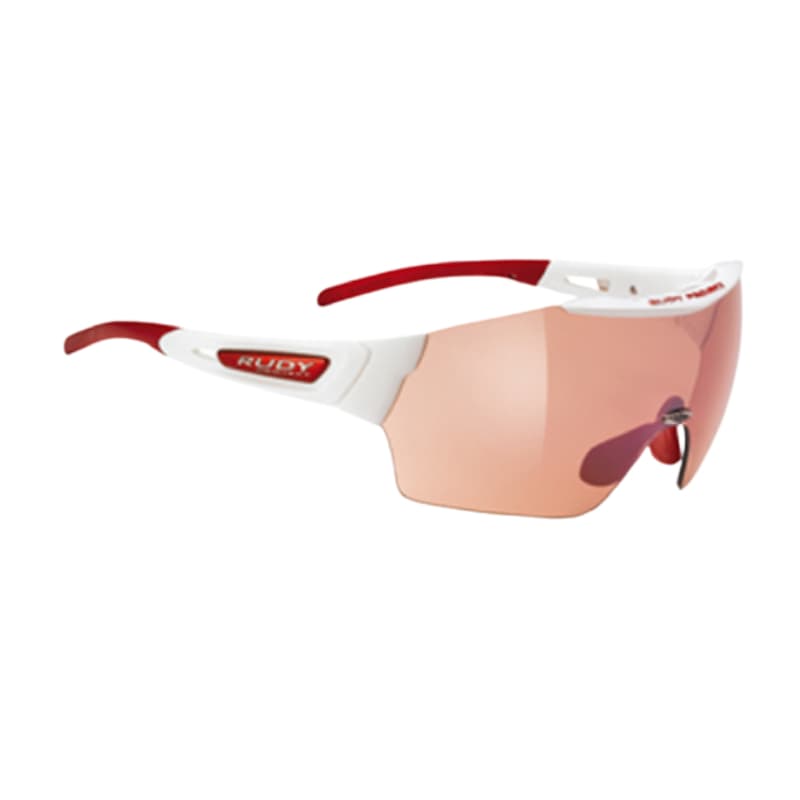 Rudy Project Unisex White Gloss and ImpactX 2 Red Airblast Sport Sunglasses