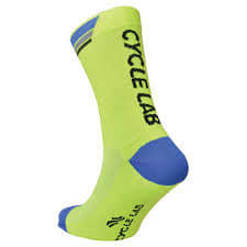 Cycle Lab Ladies Yellow 5 Inch Stripe Socks 