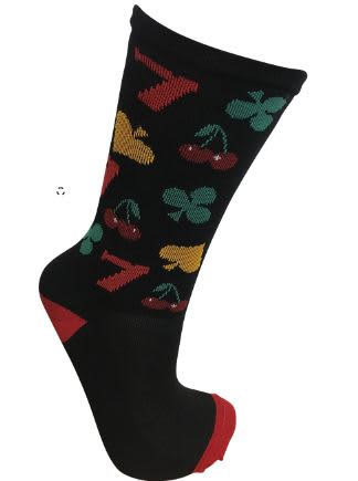 Wattz Unisex Black Lucky #777 Socks