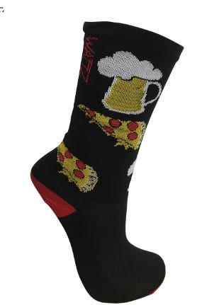 
Wattz Men&#039;s Black Beer And Pizza Socks