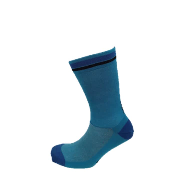 Cycle Lab Unisex Neon Blue #Freedom Stripe 7 Inch Socks