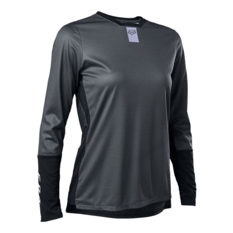 Fox Ladies Dark Shadow Grey Defend Long Sleeve Jersey