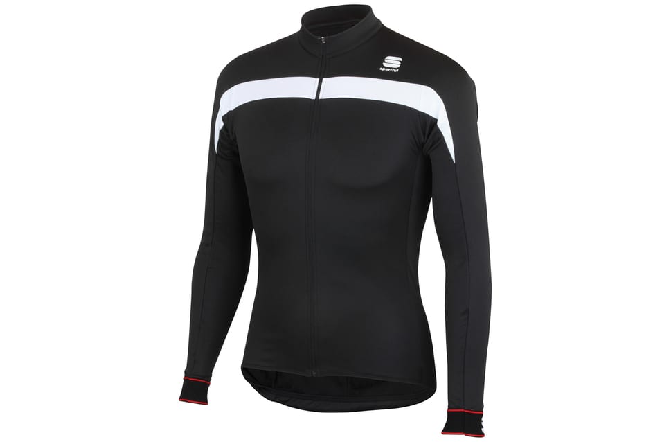 Sportful Men&#039;s Black Thermal Pista Long Sleeve Jersey