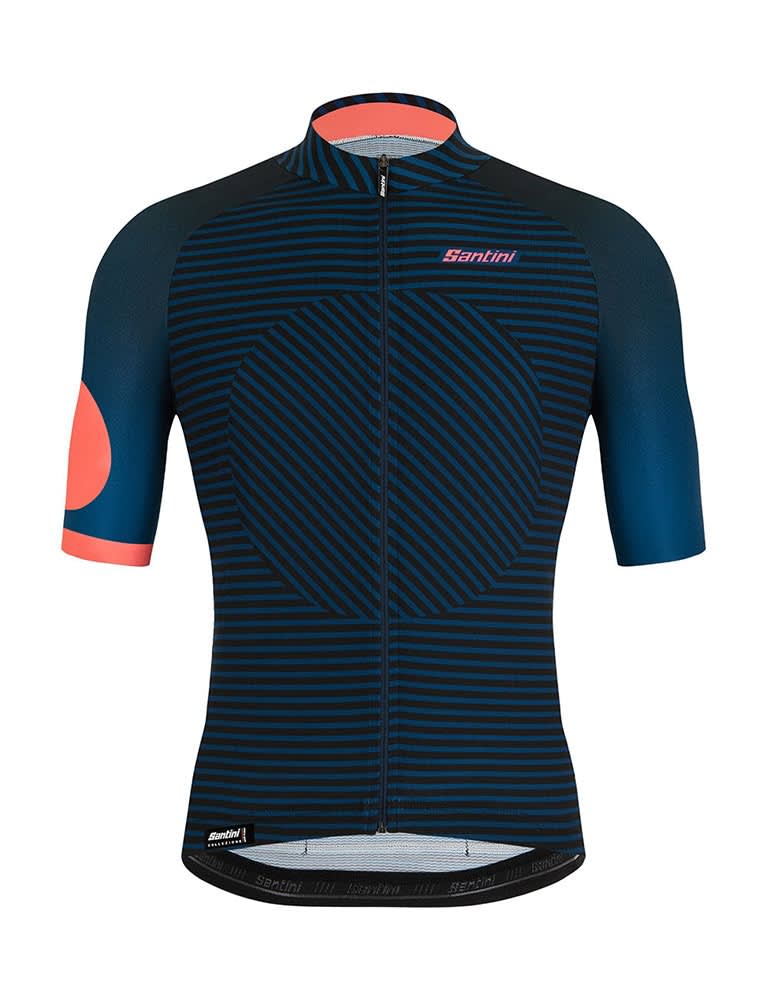 Santini Men&#039;s Mille Blue Karma Short Sleeve Jersey