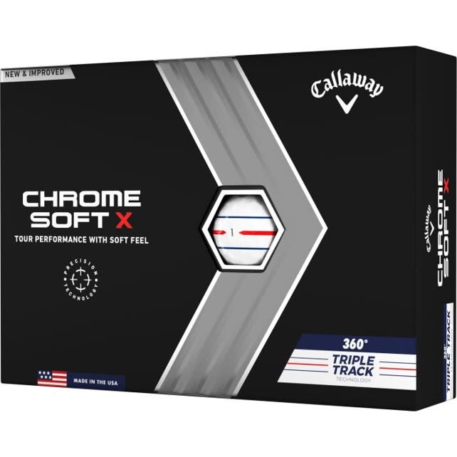 Callaway Chrome Soft X 360 Triple Track Men’s Golf Ball (2022)