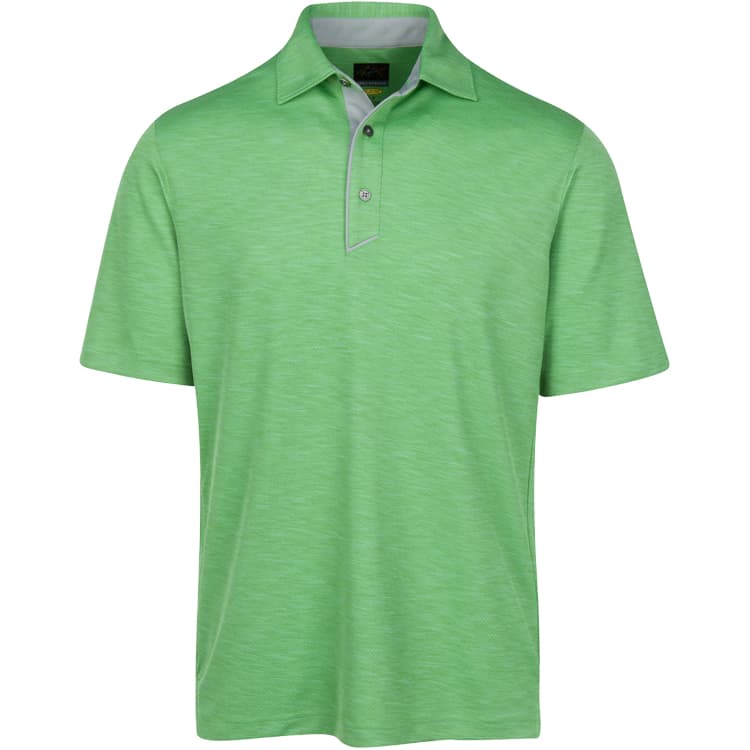 Greg Norman Texture Heather Men&#039;s Green Shirt 