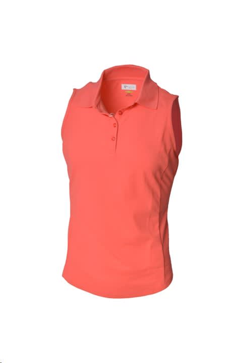 Greg Norman Protek Ladies Coral Pique Shirt