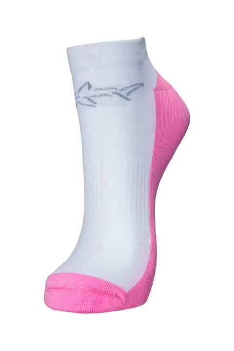 Greg Norman Shark 2 Pack Ladies White/Pink Socks