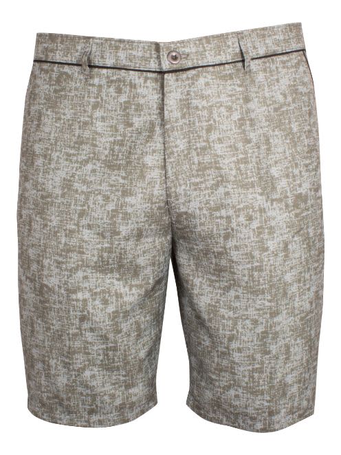 Rhode Island Melange Printed Men&#039;s Grey Shorts