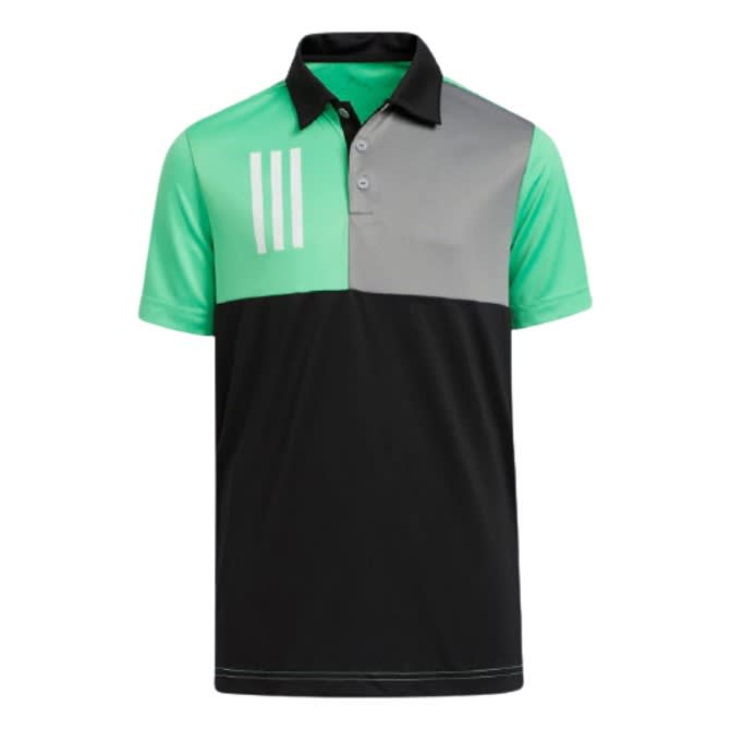 adidas Three Stripe Chest Primegreen Boys Black Shirt