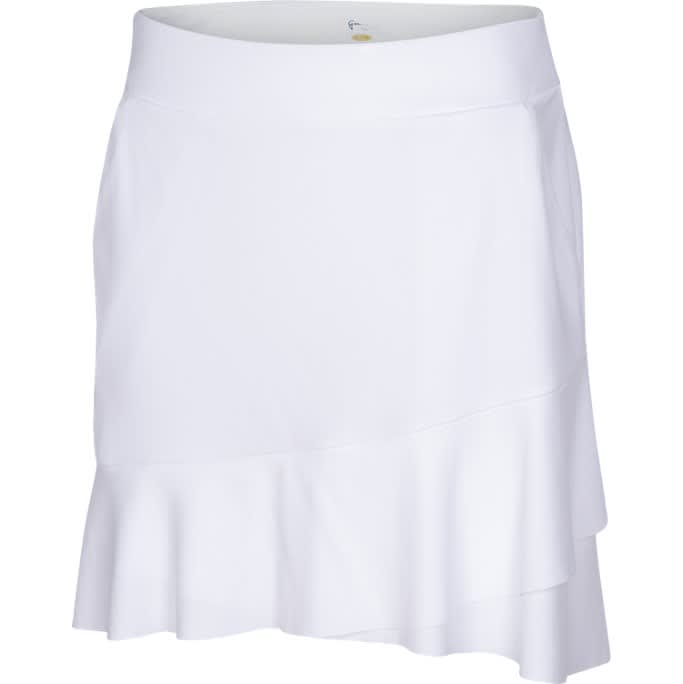 Greg Norman Crossover Flounce Pull On Ladies White Skort