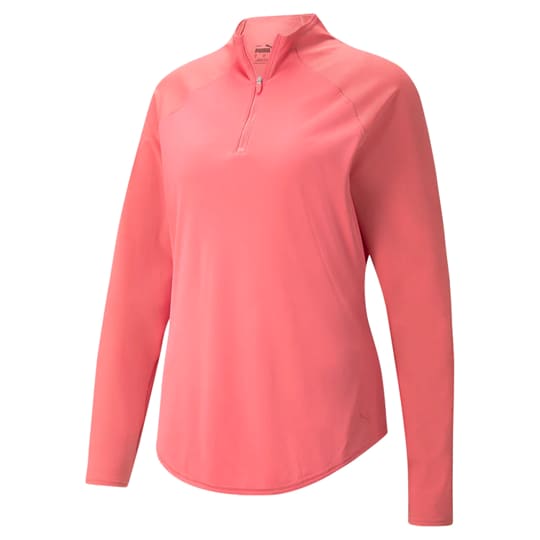  Puma Shine ¼ Zip Ladies Rose Pullover