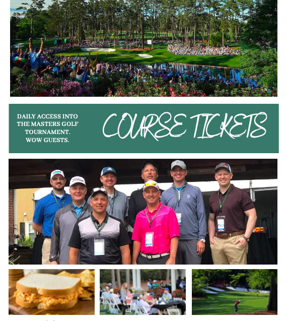 THE MASTERS 2025 PLATINUM EXPERIENCE PACKAGES Private Home, Badges