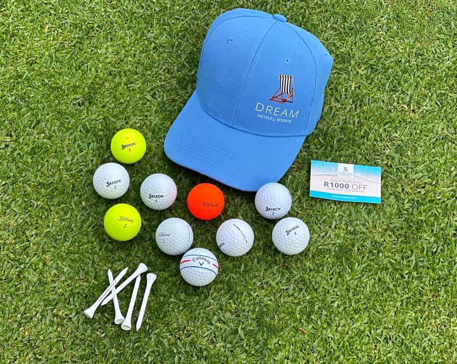 10 Premium Recycled Golf Balls PLUS A FREE CAP + 5 Tees + R1 000 voucher for only R375!!