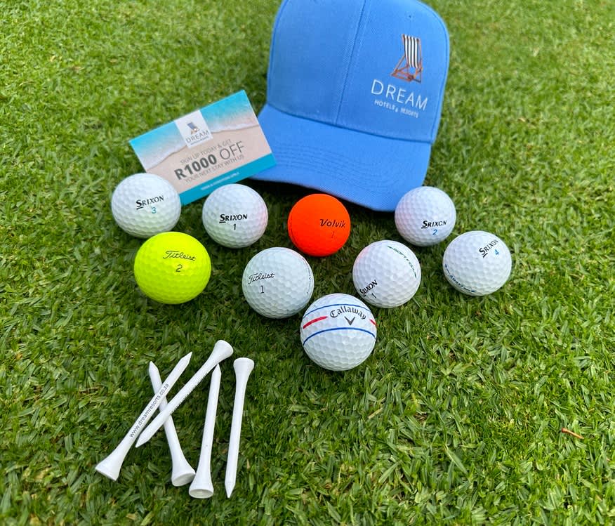 10 Premium Recycled Golf Balls PLUS A FREE CAP + 5 Tees + R1 000 voucher for only R375!!