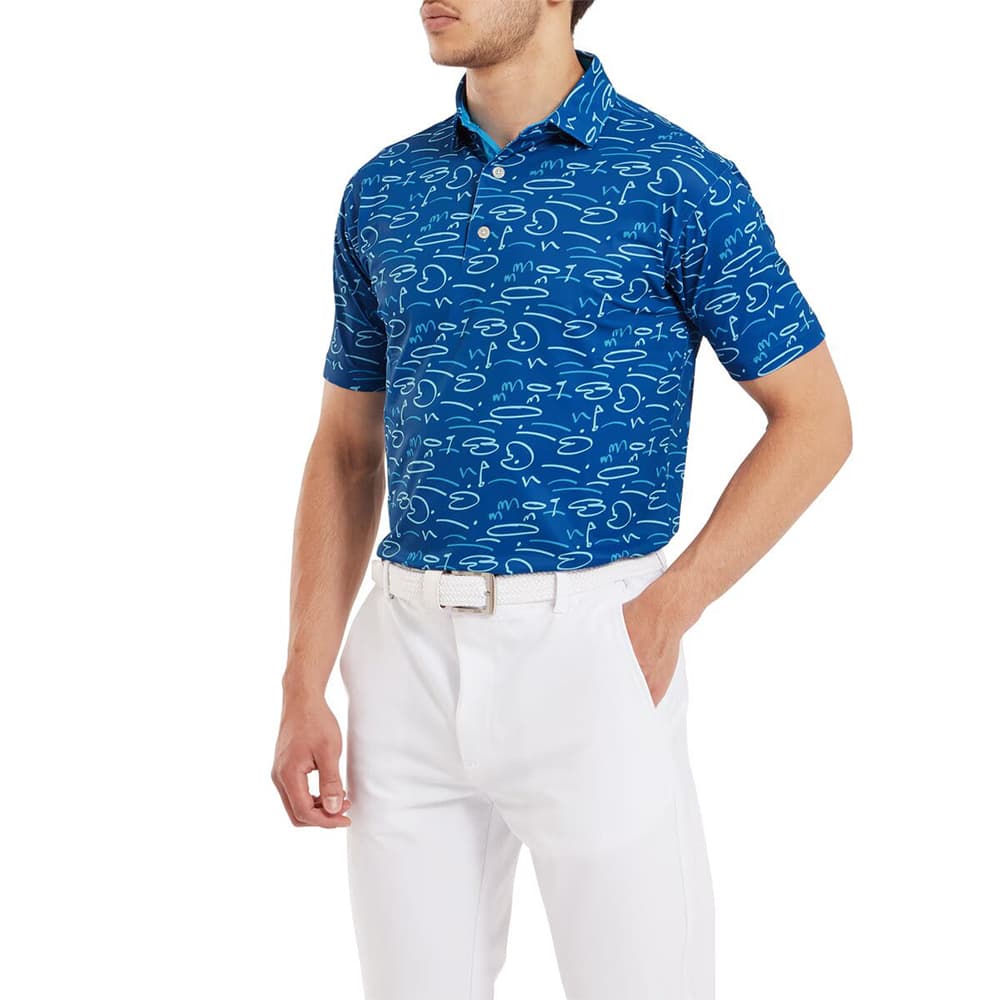 Men&#039;s Doodle Pique Polo Shirt