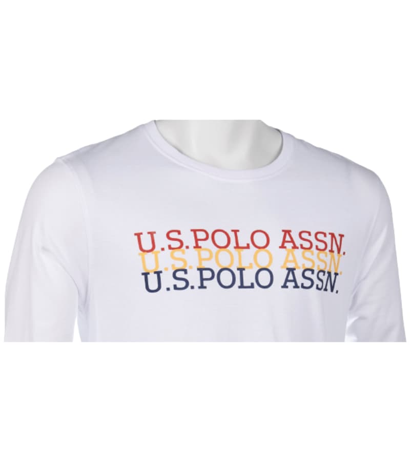 USPA Men's TRIPLE LOGO Crew Neck Tee