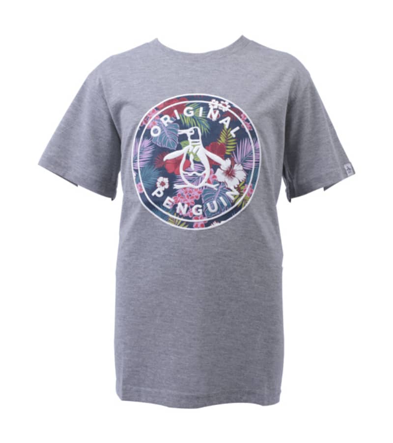 Original Penguin Boys FLORAL Stamp Logo Tee