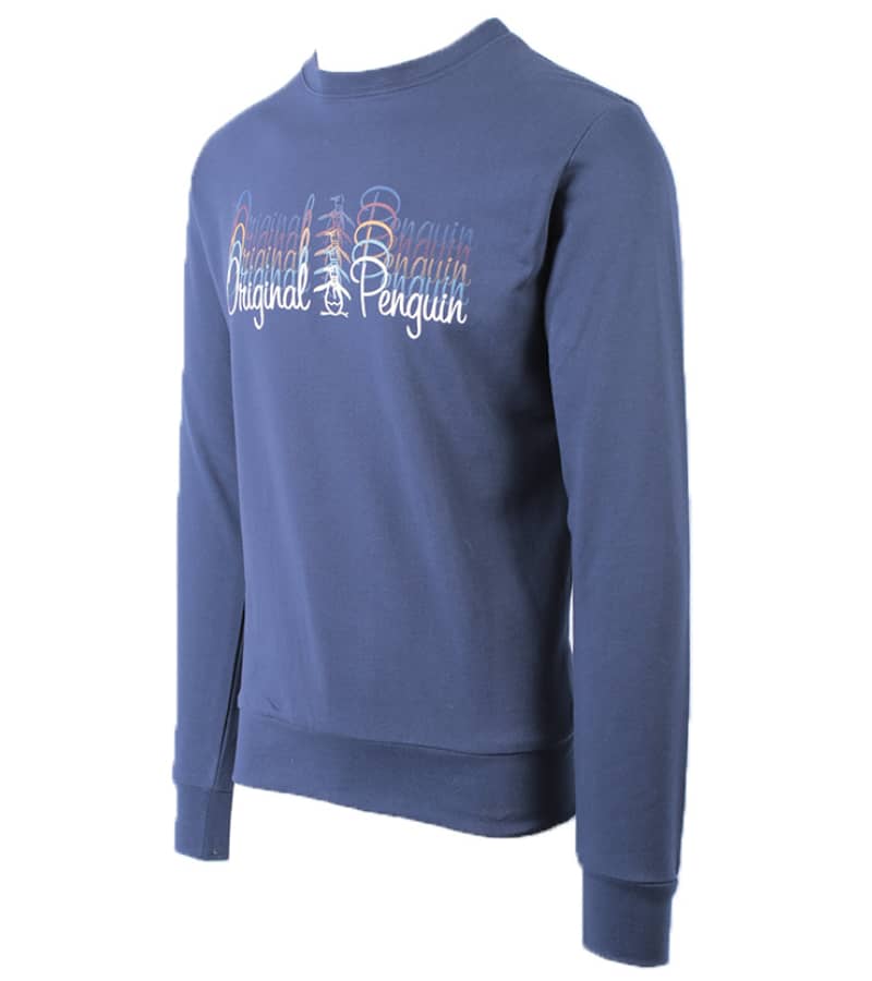 Original Penguin Men's Multi Script Sweat Top