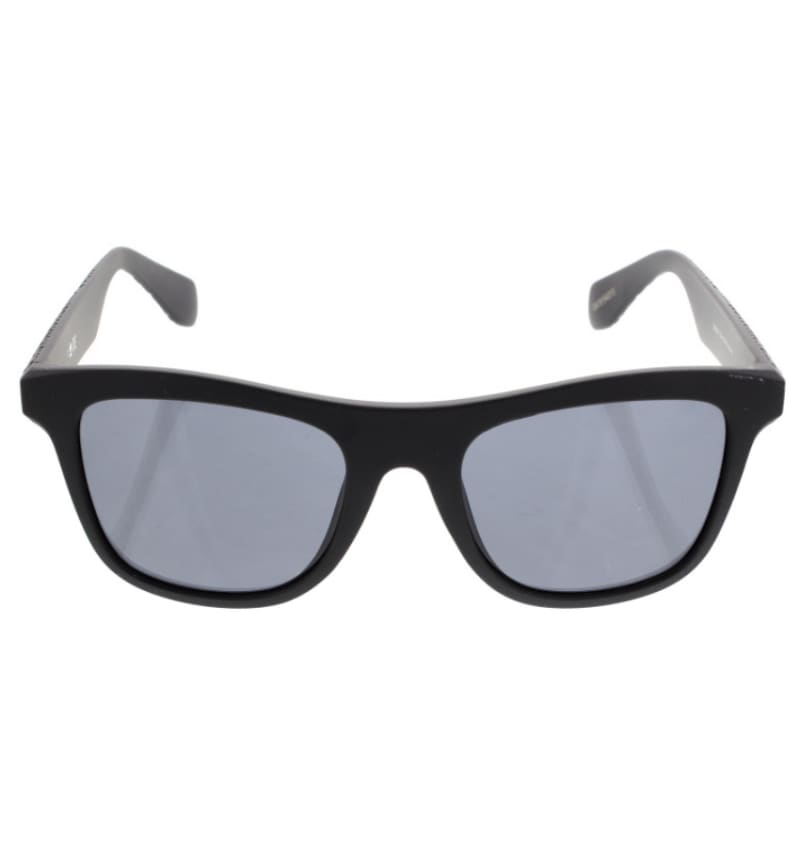 Unisex Original Rectangle Shape Sunglasses (Matte Black Frame, Recycled Smoke Lens)