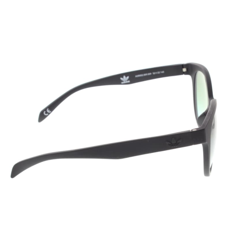 adidas Ladies Cat Eye Shape Sunglasses (Black Frame, Shaded Bicoloir Green Light Blue Lens)