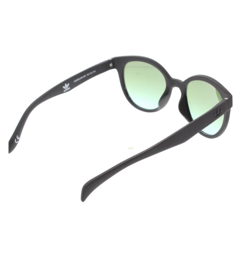 adidas Ladies Cat Eye Shape Sunglasses (Black Frame, Shaded Bicoloir Green Light Blue Lens)
