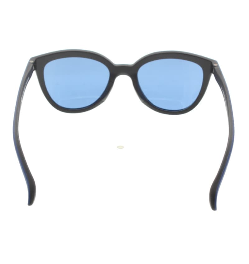 adidas Ladies Cat Eye Shape Sunglasses (Blue Brush Effect Frame, Full Blue Lens)
